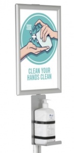 Hand Sanitiser Station with A3 Frame